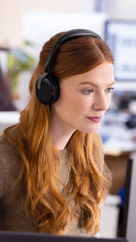 jabra evolve2 65 flex bureau ouvert
